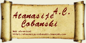 Atanasije Čobanski vizit kartica